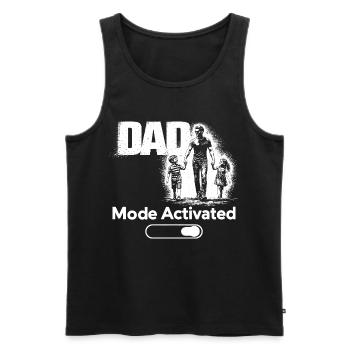 Dad Mode Activated Shirt Father Kids Gift - Men's Premium Organic Tank Top - black - Front - Michal (187cm)
