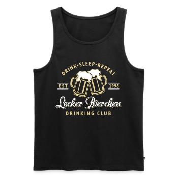 Delicious Beer Drinking Club | Beer | Father's Day - Men's Premium Organic Tank Top - black - Front - Michal (187cm)