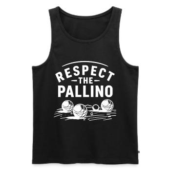 Respect the Pallino Boule Petanque Sport - Men's Premium Organic Tank Top - black - Front - Michal (187cm)