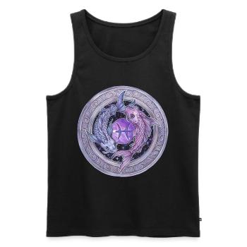 Zodiac Sign Zodiac Pisces Pisces Gift - Men's Premium Organic Tank Top - black - Front - Michal (187cm)
