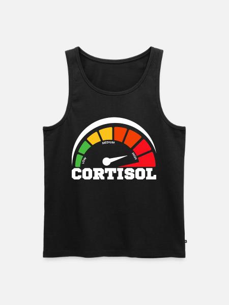 Funny Low cortisol Hilarious Stress Free Cortisol - Men's Premium Organic Tank Top - black