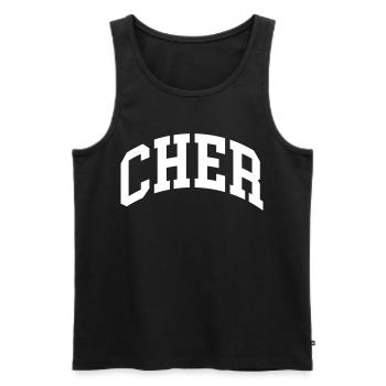 São Paulo - Men's Premium Organic Tank Top - black - Front - Michal (187cm)