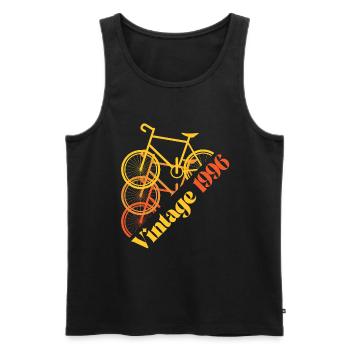 Vintage 1996 - Männer Premium Bio Tank Top - Schwarz - Vorne - Michal (187cm)