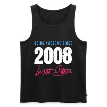 Being Awesome Since 2008 18 Geburtstag - Männer Premium Bio Tank Top - Schwarz - Vorne - Michal (187cm)