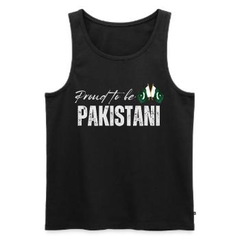 Proud Pakistani, I love Pakistan - Men's Premium Organic Tank Top - black - Front - AI Model Male 178 light (178cm)