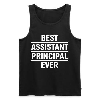 Best Assistant Principal Ever - Men's Premium Organic Tank Top - black - Front - AI Model Male 178 light (178cm)