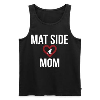 Mat Side Mom Heart Design - Men's Premium Organic Tank Top - black - Front - AI Model Male 178 light (178cm)