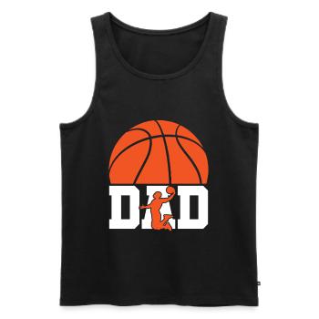 Papa de basket-ball Joueur de basket Papa - Débardeur bio Premium Homme - noir - Devant - AI Model Male 178 light (178cm)