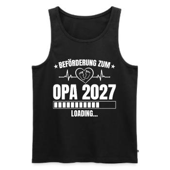 Opa 2027 Loading – Beförderung zum Opa - Männer Premium Bio Tank Top - Schwarz - Vorne - Michal (187cm)
