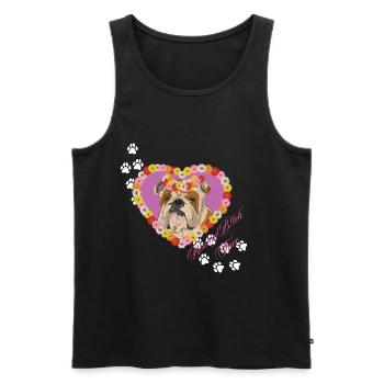 Resting B!tch Face Bulldog - Men's Premium Organic Tank Top - black - Front - AI Model Male 178 light (178cm)