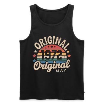 Mai 1972: Das Original Mai 1972 – Klassische Ausgabe - Männer Premium Bio Tank Top - Schwarz - Vorne - Michal (187cm)