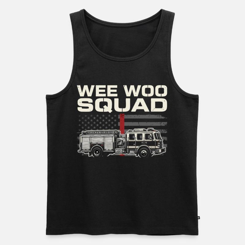 Wee Woo Squad Rettungsdienst Design - Männer Premium Bio Tank Top - Schwarz