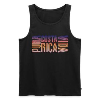 Costa Rica Pura Vida - Débardeur bio Premium Homme - noir - Devant - AI Model Male 178 light (178cm)