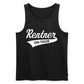Retraités – En tournée (Retraités / Retraités / Blancs) - Débardeur bio Premium Homme - noir - Devant - Michal (187cm)