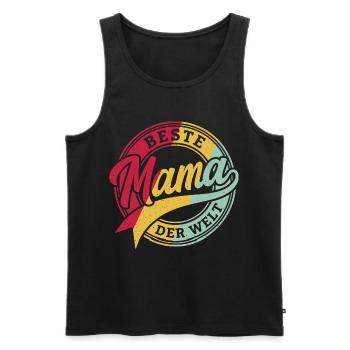 Cadeau de la Meilleure T-shirt Maman du Monde pour la fête des mères - Débardeur bio Premium Homme - noir - Devant - Michal (187cm)