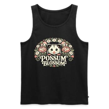 Possum Blossom - Men's Premium Organic Tank Top - black - Front - Michal (187cm)