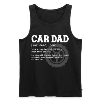 Autofan Vater Reifenrad Motiv Vatertag Papa - Männer Premium Bio Tank Top - Schwarz - Vorne - Michal (187cm)