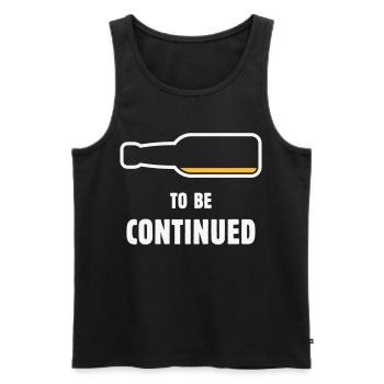 To Be Continued (Bier / Bierchen / NEG 2C) - Men's Premium Organic Tank Top - black - Front - AI Model Male 178 light (178cm)