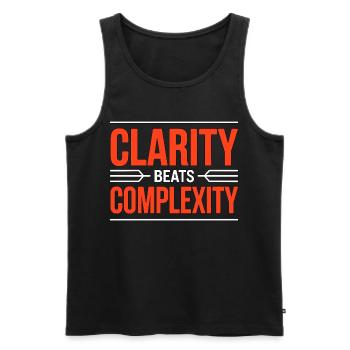 Logo Designer Clarity Beats Creative Designer - Männer Premium Bio Tank Top - Schwarz - Vorne - AI Model Male 178 light (178cm)