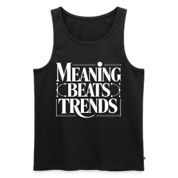 Logo Designer Meaning Beats Trends Visual Designer - Men's Premium Organic Tank Top - black - Front - AI Model Male 178 light (178cm)