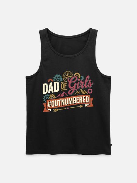 Papa des filles surpassés en nombre Papa au tournevis - Débardeur bio Premium Homme - noir