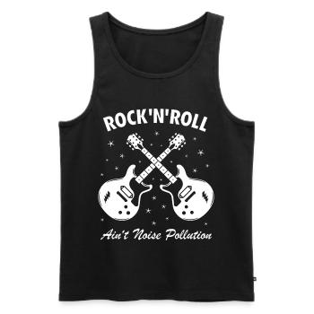 Rock 'N' Roll Ain't Noise Pollution - Men's Premium Organic Tank Top - black - Front - Michal (187cm)