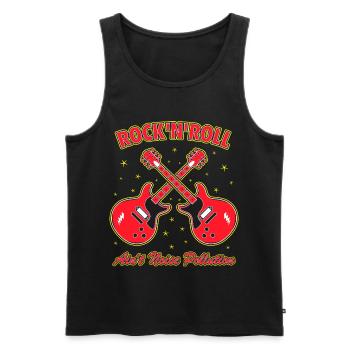 Rock 'n' Roll ist keine Lärmbelastung - Männer Premium Bio Tank Top - Schwarz - Vorne - Michal (187cm)