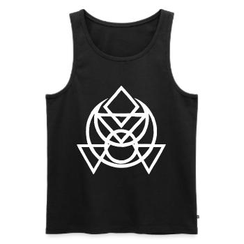 White Egyptian Esoteric Symbol - Men's Premium Organic Tank Top - black - Front - AI Model Male 178 light (178cm)