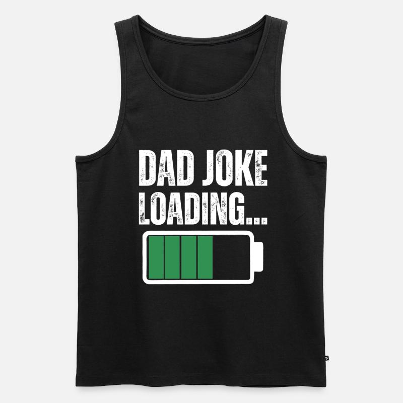 Papa-Witz - Männer Premium Bio Tank Top - Schwarz
