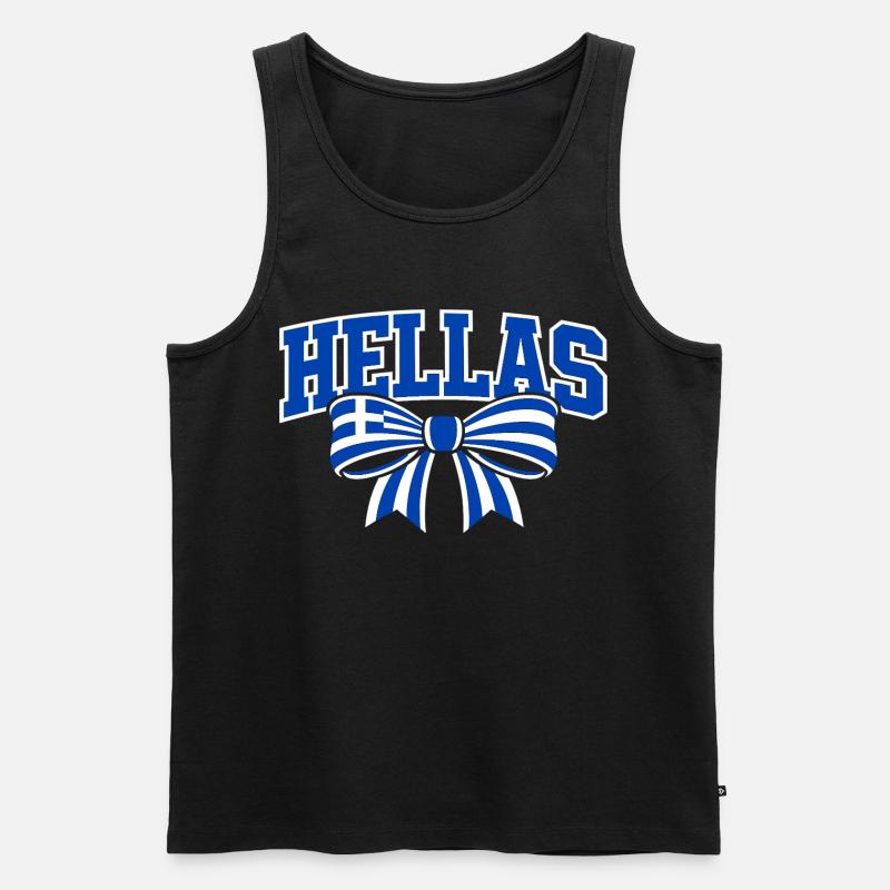 Hellas Schleife - Männer Premium Bio Tank Top - Schwarz