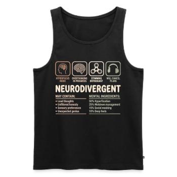 Neurodivergent Facts Neurodiversity Design - Men's Premium Organic Tank Top - black - Front - AI Model Male 178 light (178cm)