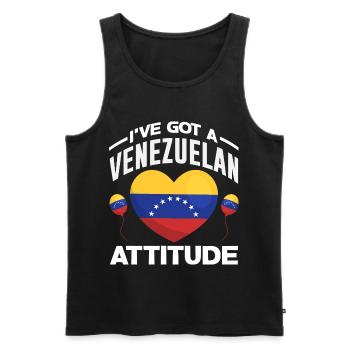 Venezuela Flag Pride & Home Venezuela - Men's Premium Organic Tank Top - black - Front - Michal (187cm)