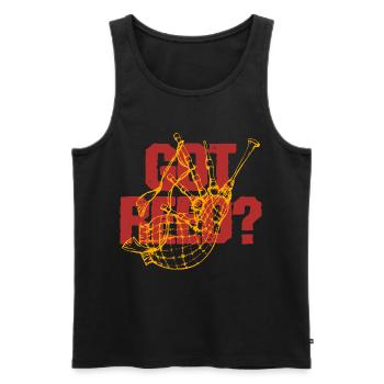 Bagpipes Bagpiper Bagpipe Got Reed? - Men's Premium Organic Tank Top - black - Front - Michal (187cm)