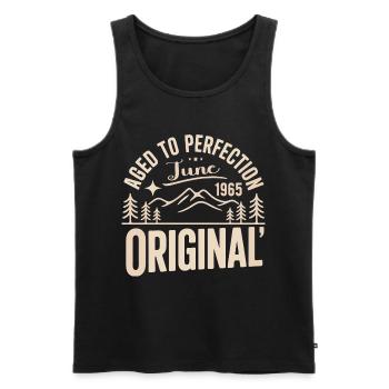 Juni 1965 – Legende der Gipfel und Berge - Männer Premium Bio Tank Top - Schwarz - Vorne - Michal (187cm)