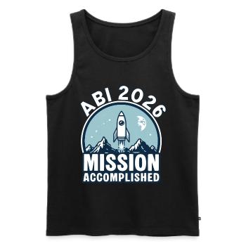 Abi 2026 - Mission accomplie - Débardeur bio Premium Homme - noir - Devant - Michal (187cm)