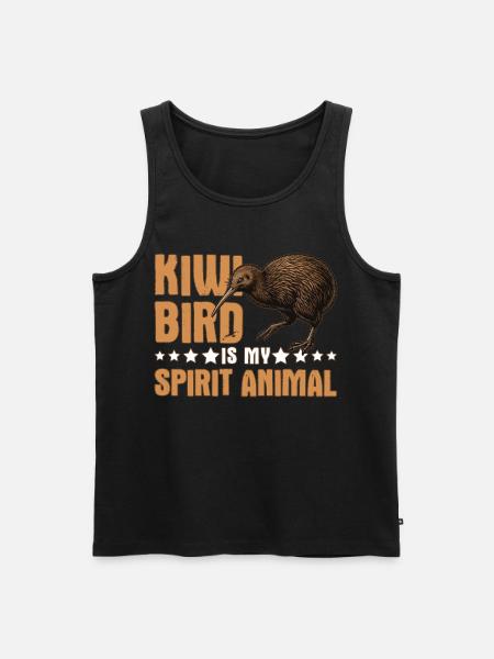 Kiwi-Vogel ist mein Geisttier Neuseeland - Männer Premium Bio Tank Top - Schwarz