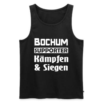 Bochum Supporter: Kämpfen & Siegen - Männer Premium Bio Tank Top - Schwarz - Vorne - AI Model Male 178 light (178cm)