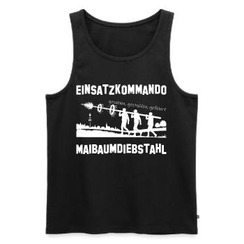 Einsatzkommando Maibaumdiebstahl Team Shirt - Männer Premium Bio Tank Top - Schwarz - Vorne - Michal (187cm)