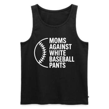 Maman Baseball : Humour Lessive et Sport - Débardeur bio Premium Homme - noir - Devant - AI Model Male 178 light (178cm)