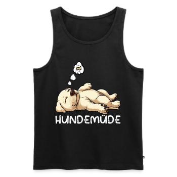 Hundemüde Labrador Labradorbesitzer Labradorhalter - Männer Premium Bio Tank Top - Schwarz - Vorne - Michal (187cm)