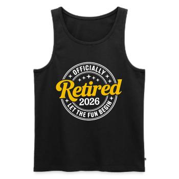 Retired 2026 Funny Retired Graphic Men Retirement - Men's Premium Organic Tank Top - black - Front - AI Model Male 178 light (178cm)