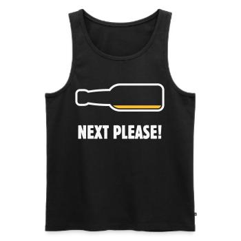 Suivant, s’il vous plaît ! (Bière / Bière / NEG 2C) - Débardeur bio Premium Homme - noir - Devant - AI Model Male 178 light (178cm)