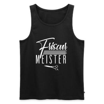 Friseur Meister - Männer Premium Bio Tank Top - Schwarz - Vorne - Michal (187cm)