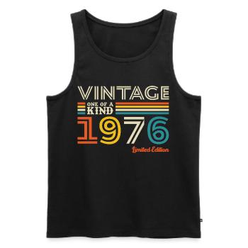 1976 Vintage Retro Geburtstagsgeschenk - Männer Premium Bio Tank Top - Schwarz - Vorne - Michal (187cm)
