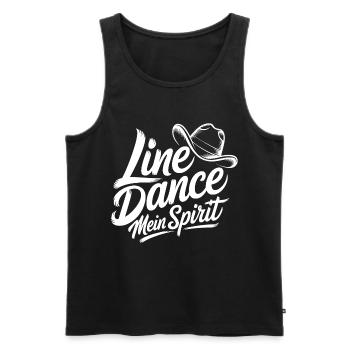 Line Dance Mein Spirit - Männer Premium Bio Tank Top - Schwarz - Vorne - Michal (187cm)