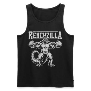 Bodybuilding Fitness Kraftmonster Barbell - Männer Premium Bio Tank Top - Schwarz - Vorne - AI Model Male 178 light (178cm)