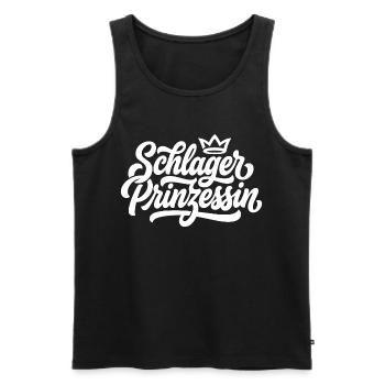 Schlager Prinzessin - Männer Premium Bio Tank Top - Schwarz - Vorne - Michal (187cm)