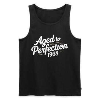 1968 Design for the 58 – For 58 years - Men's Premium Organic Tank Top - black - Front - AI Model Male 178 light (178cm)
