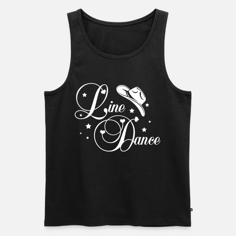 Line Dance Script - Männer Premium Bio Tank Top - Schwarz