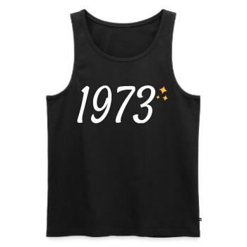 1973 - Männer Premium Bio Tank Top - Schwarz - Vorne - Michal (187cm)